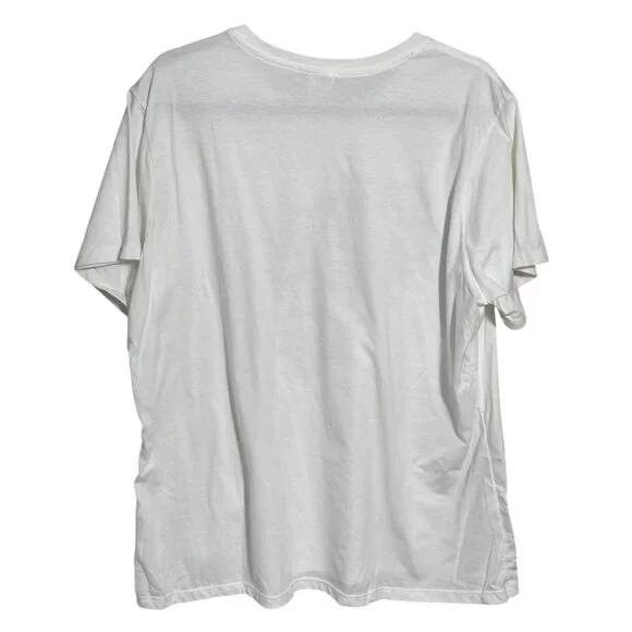 New Take It Easy Graphic T-Shirt White Yellow XXL Cotton Women's - Picture 2 of 6